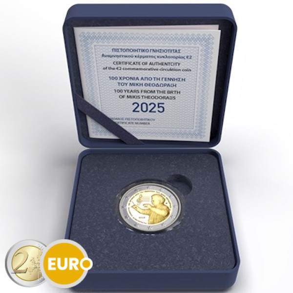 2 euro Griekenland 2025 - Mikis Theodorakis BE Proof
