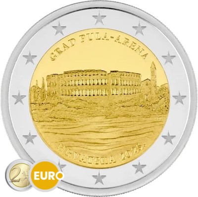 2 euro Kroatië 2025 - Amfitheater van Pula BU FDC Coincard