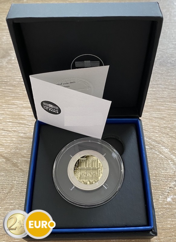 2 euro Frankrijk 2025 - Notre Dame van Parijs BE Proof