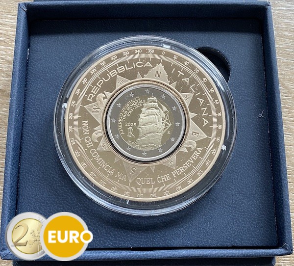 2 euro Italy 2025 - Amerigo Vespucci BE Proof + 10 euro