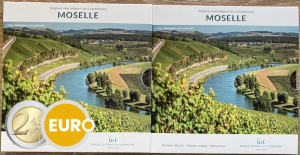 Série euro BU FDC Luxembourg 2025 Moselle + 2 euros Henri + 2 euros déclaration Schuman photo