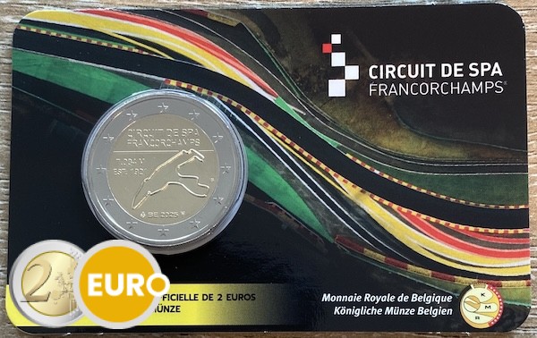 2 euro Belgie 2025 - Spa-Francorchamps BU FDC Coincard FR