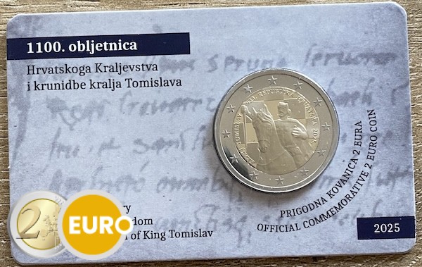 2 euros Croacia 2025 - 1100 años Croacia BU FDC Coincard