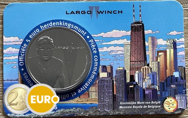 5 euro Belgie 2025 - Largo Winch BU FDC Coincard Reliëf