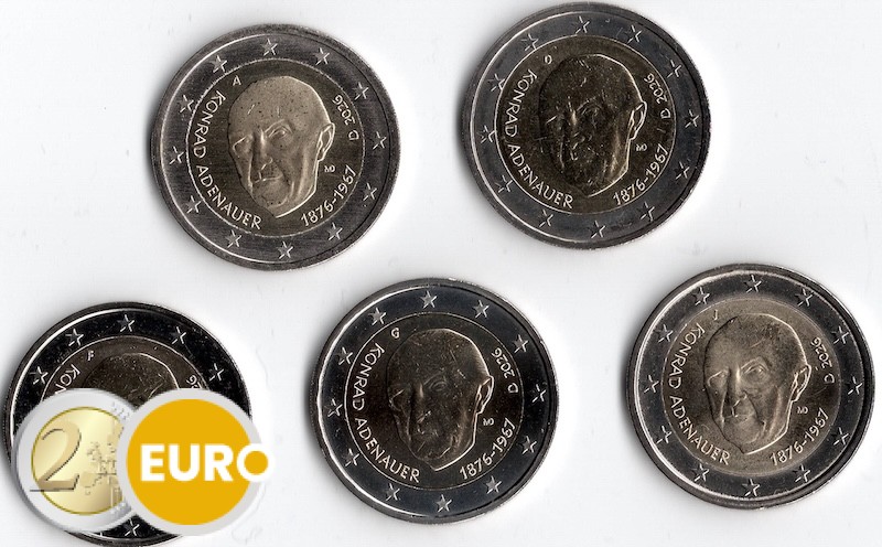 2 euro Duitsland 2026 - ADFGJ Konrad Adenauer UNC
