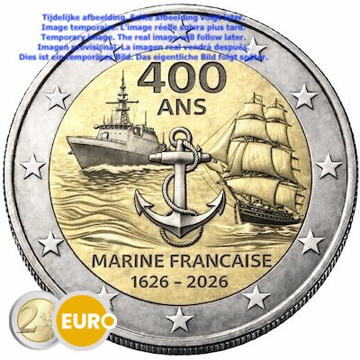 2 euro Frankrijk 2026 - Franse marine BU FDC Coincard