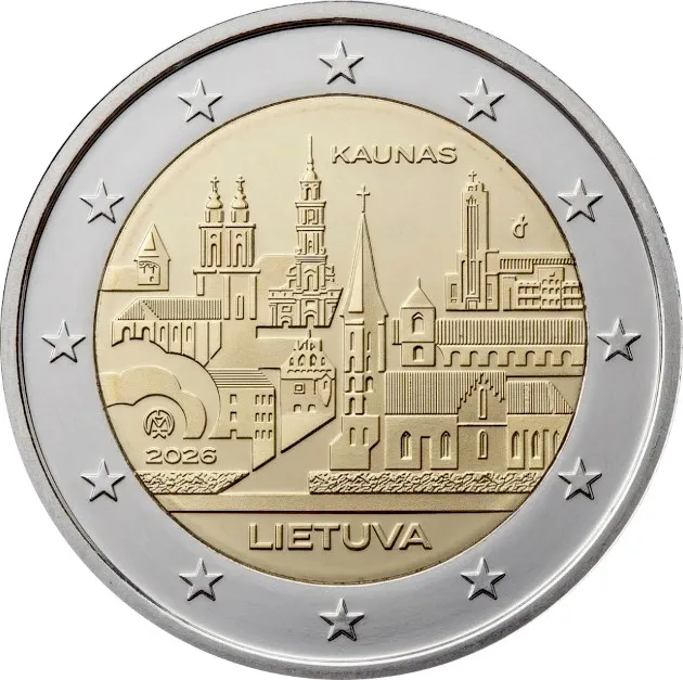2 euro Litouwen 2026 - Stad Kaunas UNC