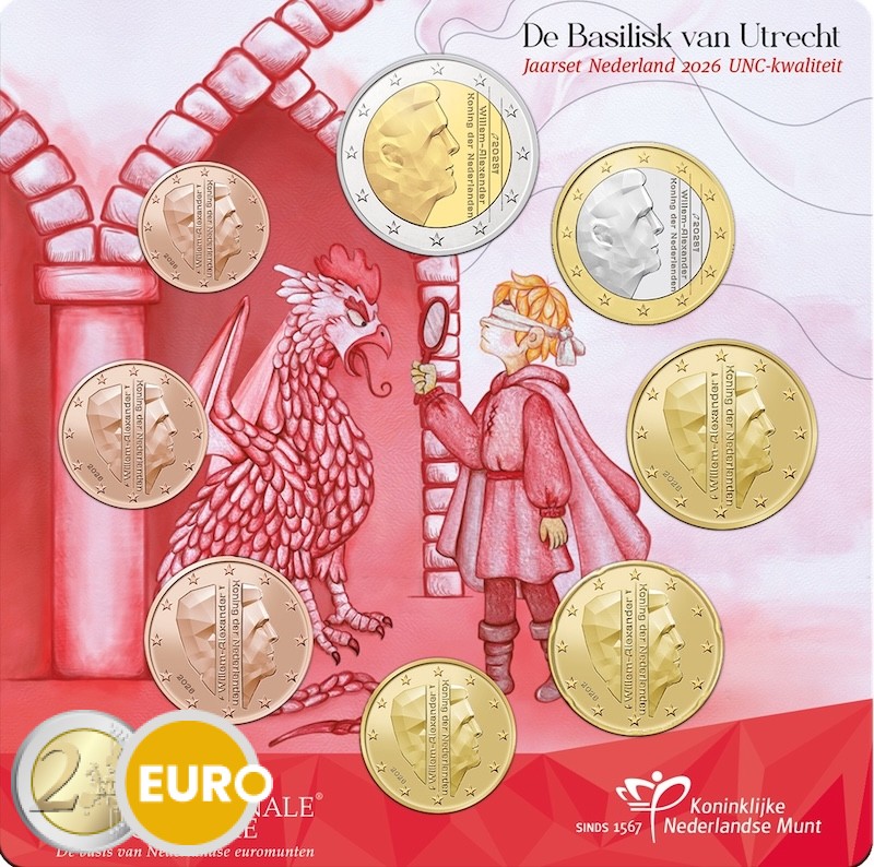Euro set UNC Nederland 2026 Basilisk van Utrecht