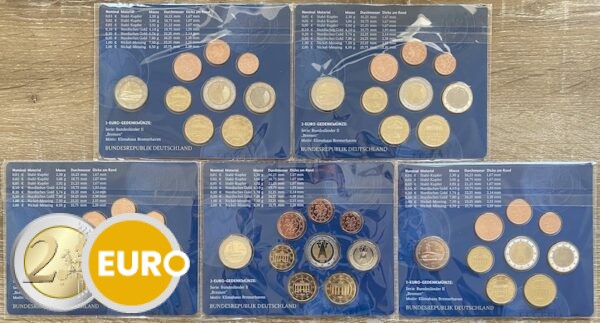 Serie de euro BU FDC Alemania 2026 ADFGJ + 2 euros Bremen