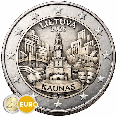2 euro Litouwen 2026 - Stad Kaunas UNC