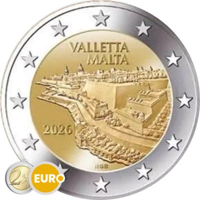 2 euro Malta 2026 - Valletta BU FDC Coincard