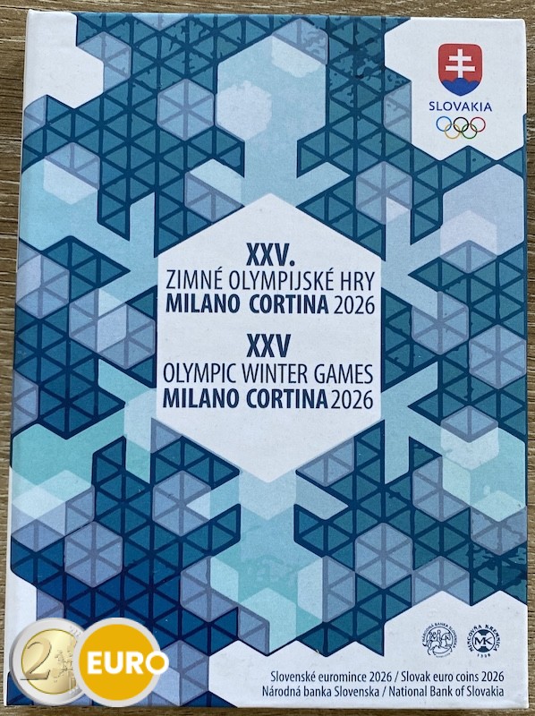 Euro set BE Proof Slowakije 2026 - Olympische Winterspelen Milaan Cortina