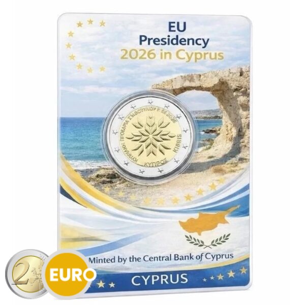 2 Euro Zypern 2026 - EU-Ratspräsidentschaft Stgl. Coincard