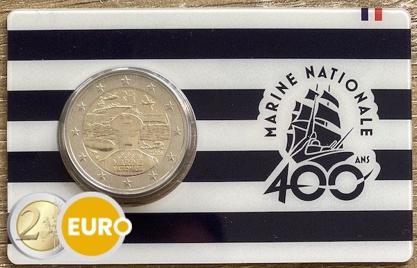 2 euro Frankrijk 2026 - Franse marine BU FDC Coincard